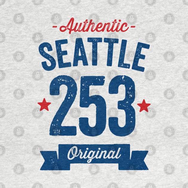 Authentic Seattle 253 Area Code by DetourShirts